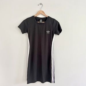Umbro Black & Purple Stripe Fitted Dress - XS